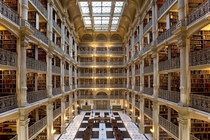 George Peabody Library Johns Hopkins University Baltimore Maryland 1878 Designed By Edmund