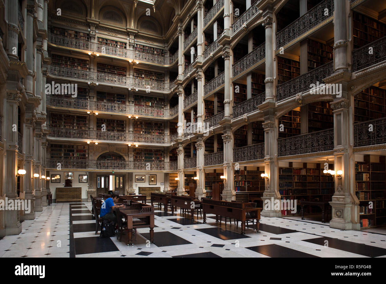 George Peabody Library Johns Hopkins University Baltimore Maryland Usa University Poin