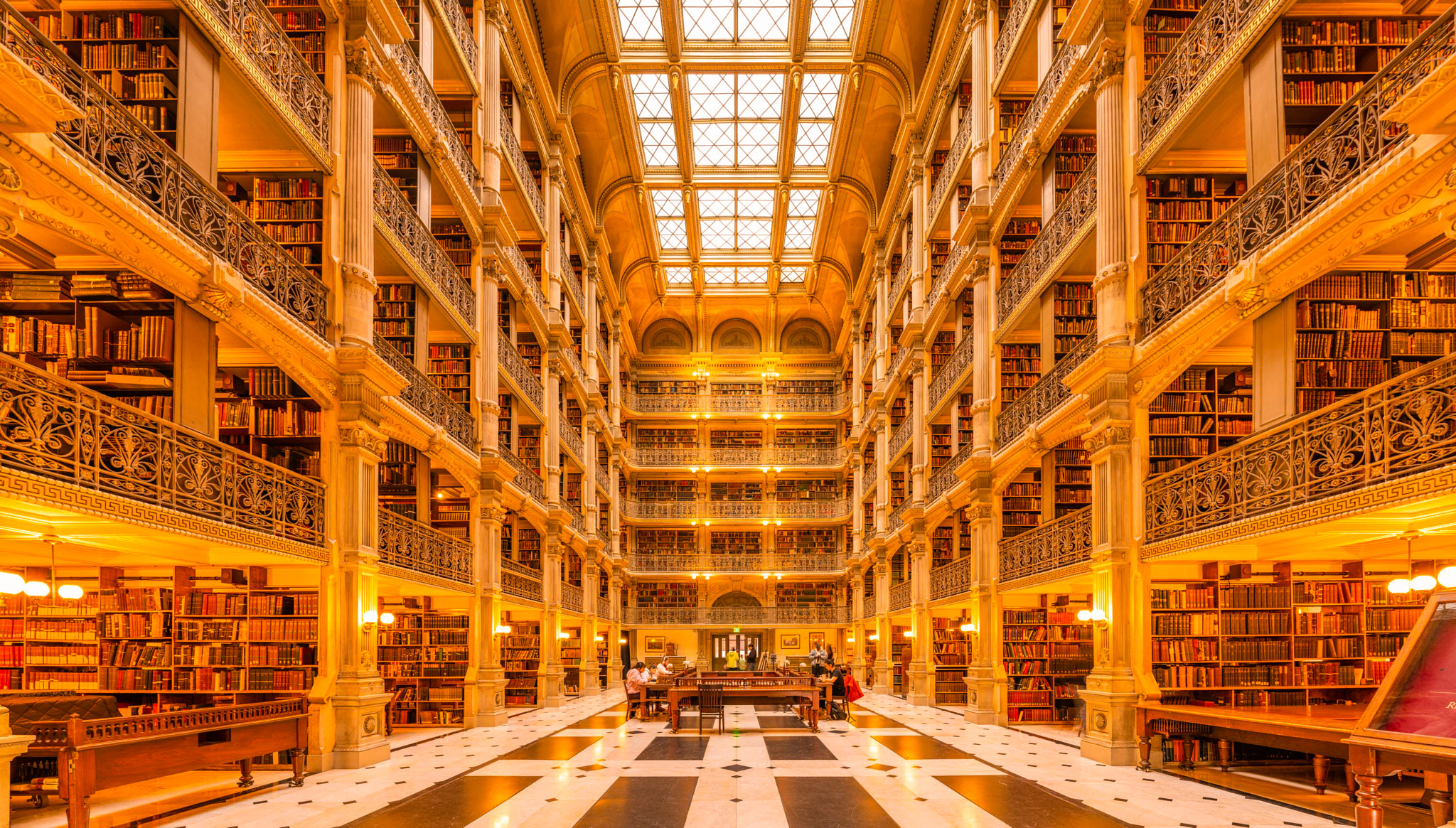 George Peabody Library Johns Hopkins University By John S 500Px