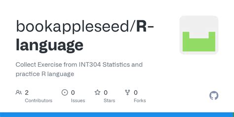 Github Bookappleseed R Language Collect Exercise From Int304