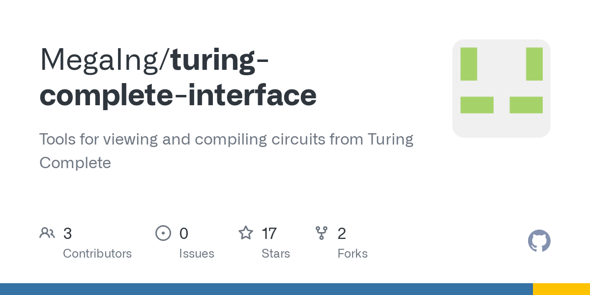 Github Megaing Turing Complete Interface Tools For Viewing And