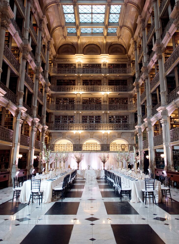 Glamorous Reception At Baltimore S George Peabody Library