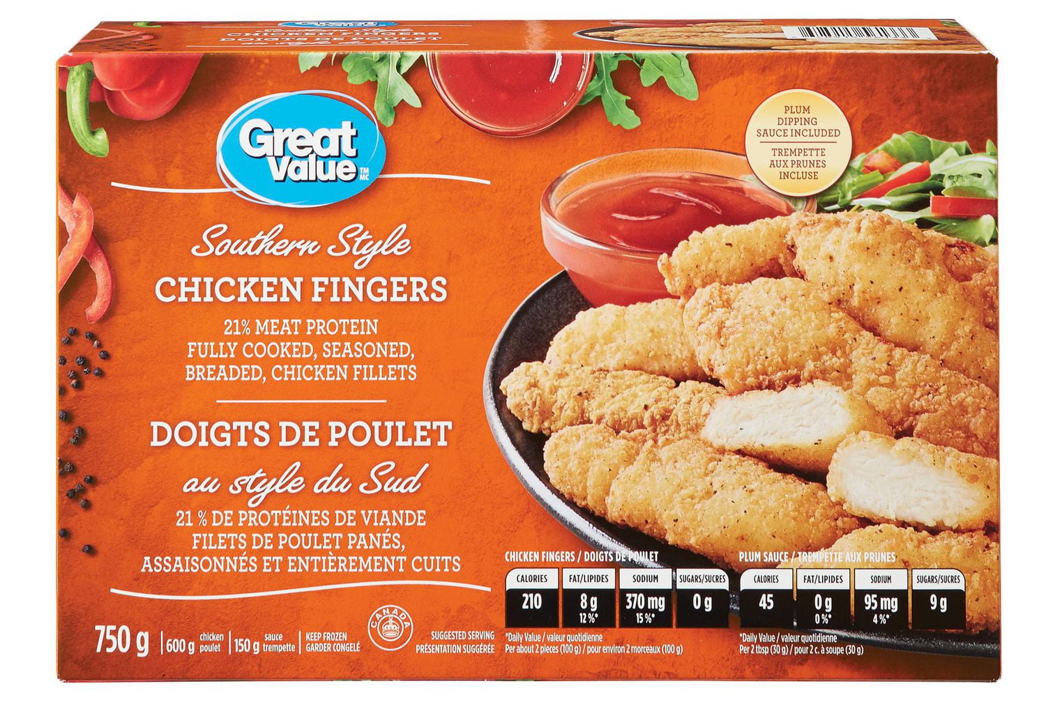 Great Value Famous Chicken Fingers R Frozendinners