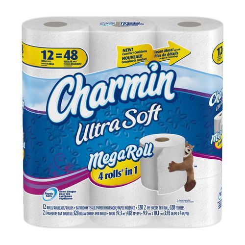 Great Value Ultra Soft Toilet Paper 12 Mega Rolls Walmart Com