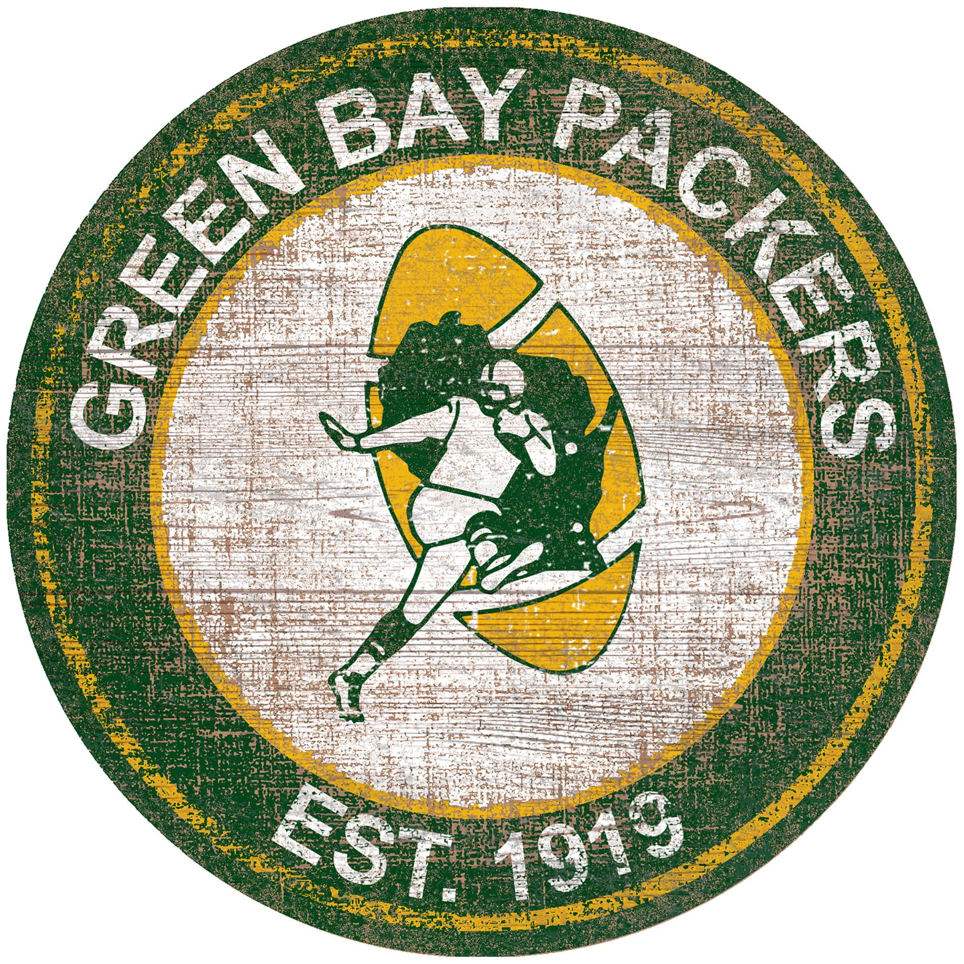 Green Bay Packers 24 Round Heritage Logo Sign Walmart Com