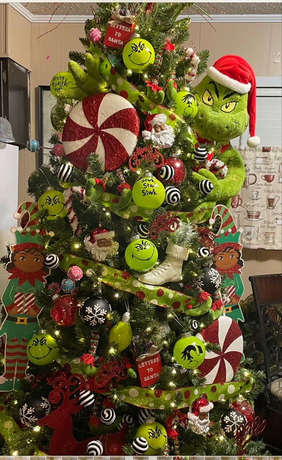 Grinch Tree Grinch In Christmas Tree Creative Christmas Trees