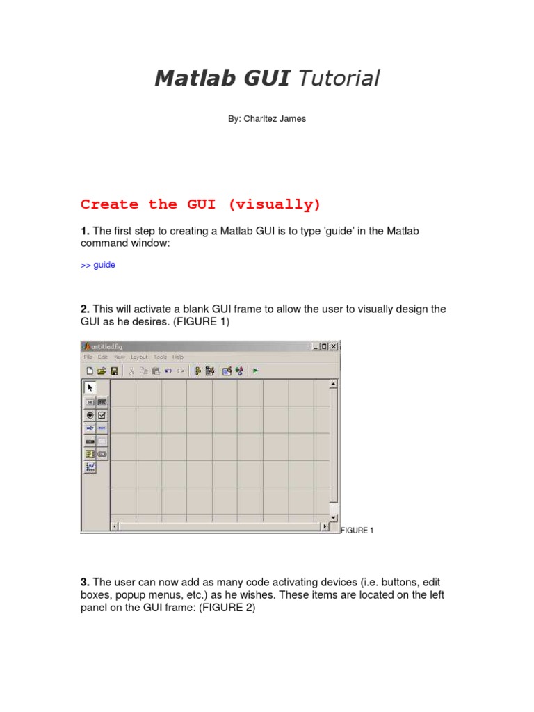 Gui In Matlab Step By Step Complete Designing Programming