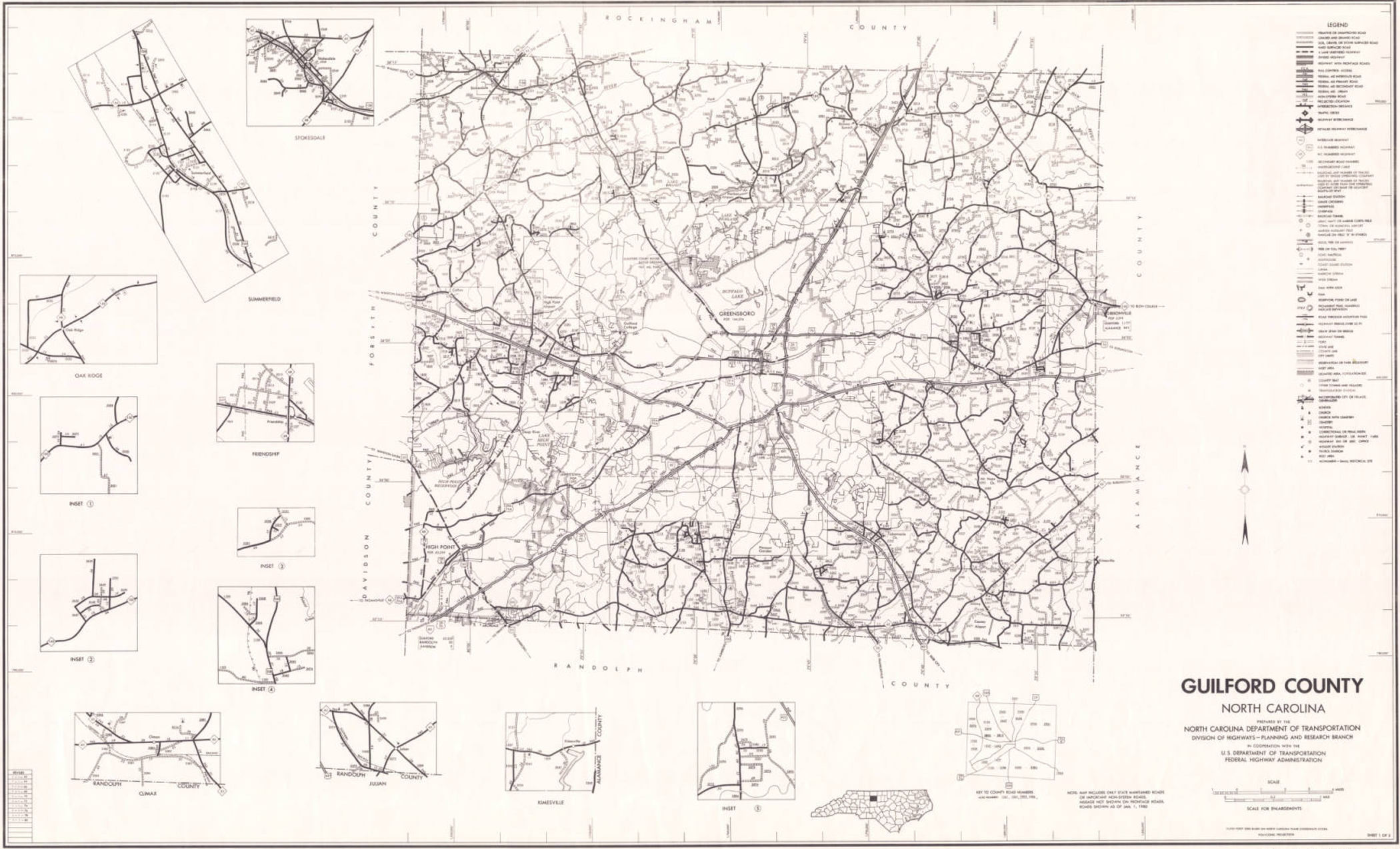 Guilford County Map 1808