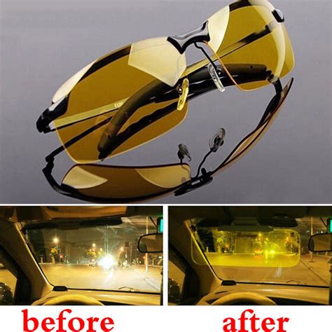 Hd Optic Anti Glare Vision Night Driving Glasses Uv400 Sunglasses Polarized Yellow Tinted Lens