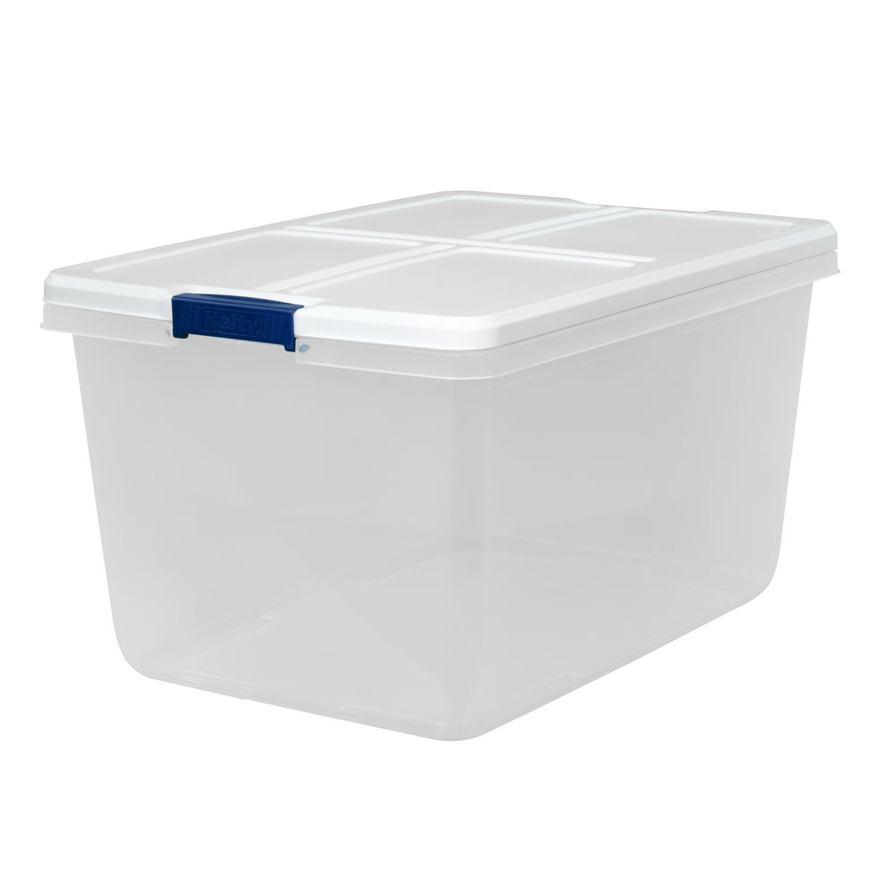 Hefty Modular Clear Storage Bins 66 Qt Stackable Bin With Latch