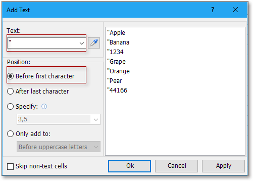 How To Add Quotes Around Numbers Or Text In Excel