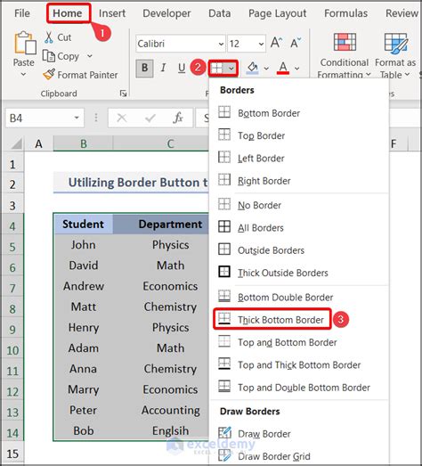 How To Add Thick Box Border In Excel 4 Easy Methods