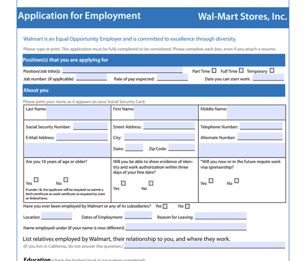 How To Apply For A Job At Walmart Tu Buen Empleo