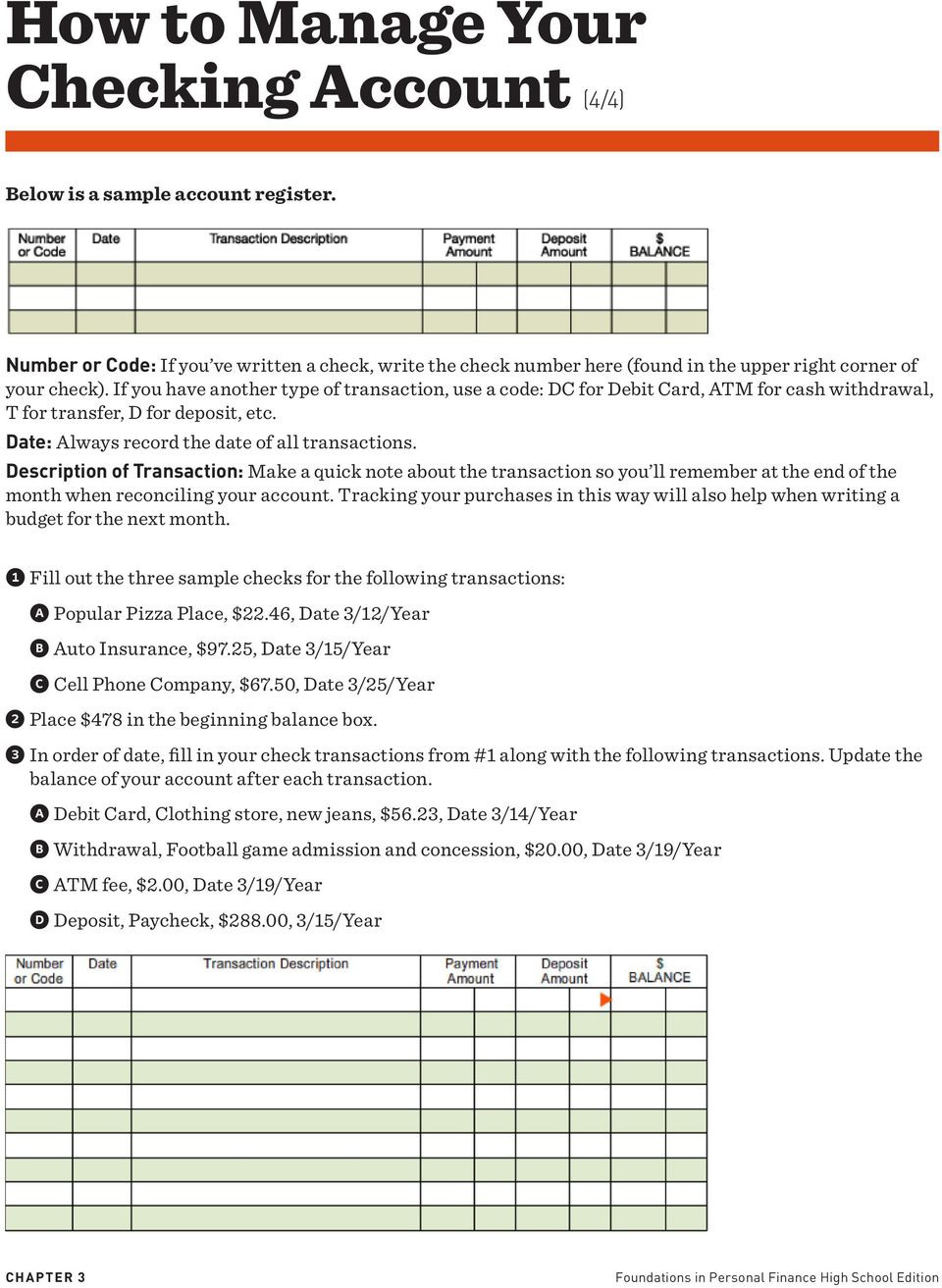 How To Balance Your Checking Account Daveramsey Com