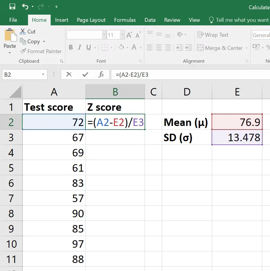 How To Calculate A Z Score In Excel Formula Guide