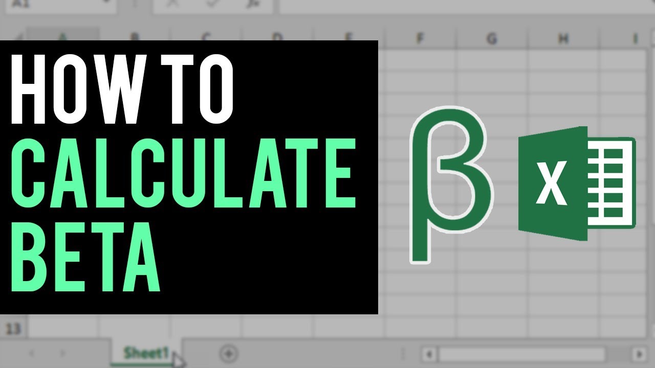 How To Calculate Beta On Excel Linear Regression Slope Tool Youtube