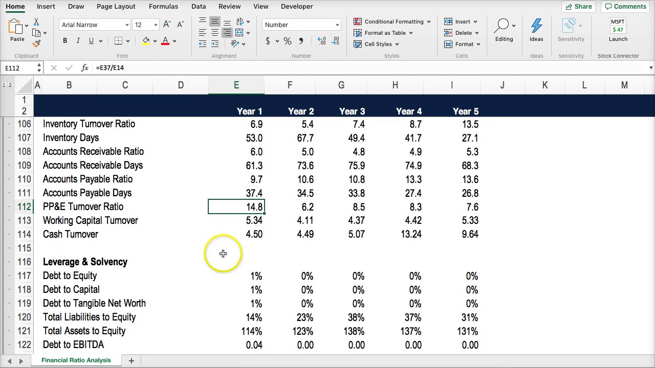 How To Calculate Ratios In Microsoft Excel Youtube