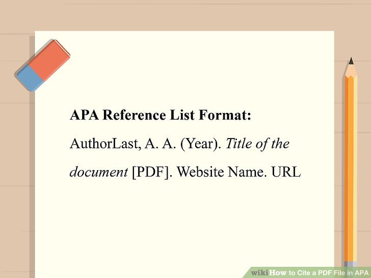 How To Cite A Pdf File In Apa 9 Steps With Pictures Wikihow