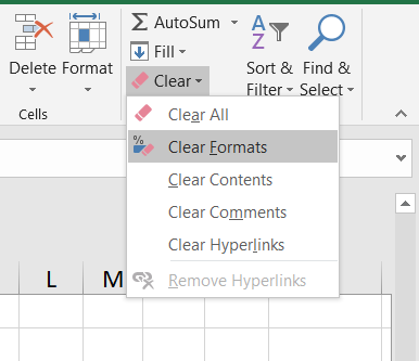 How To Clear Formatting In Excel