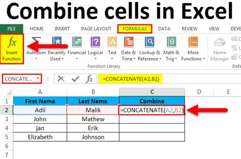 How To Combine Content Of Two Cells In Excel