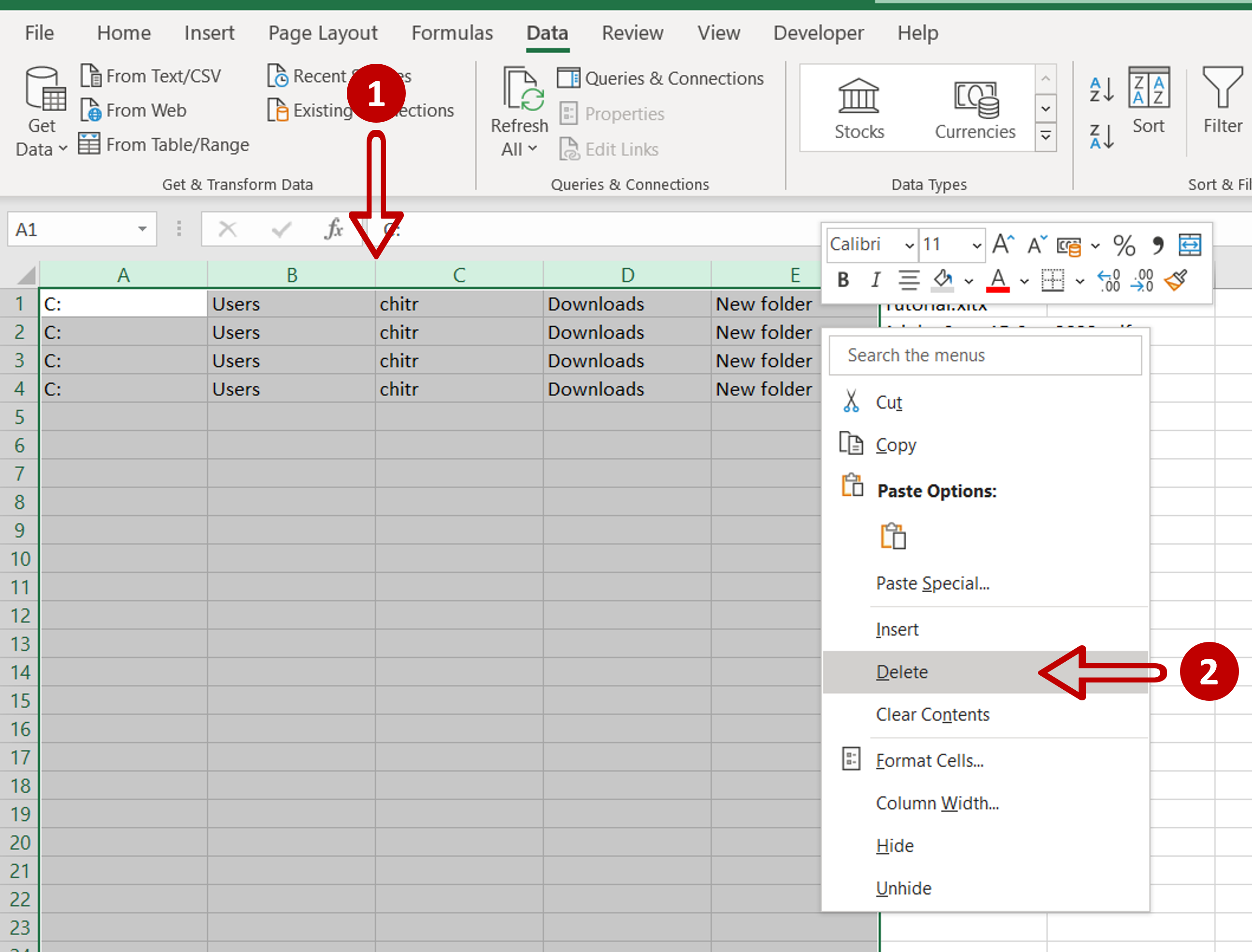 How To Copy File Names Into Excel