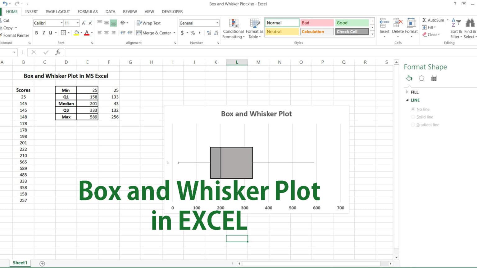 How To Create Box And Whisker Plots In Excel My Chart Guide