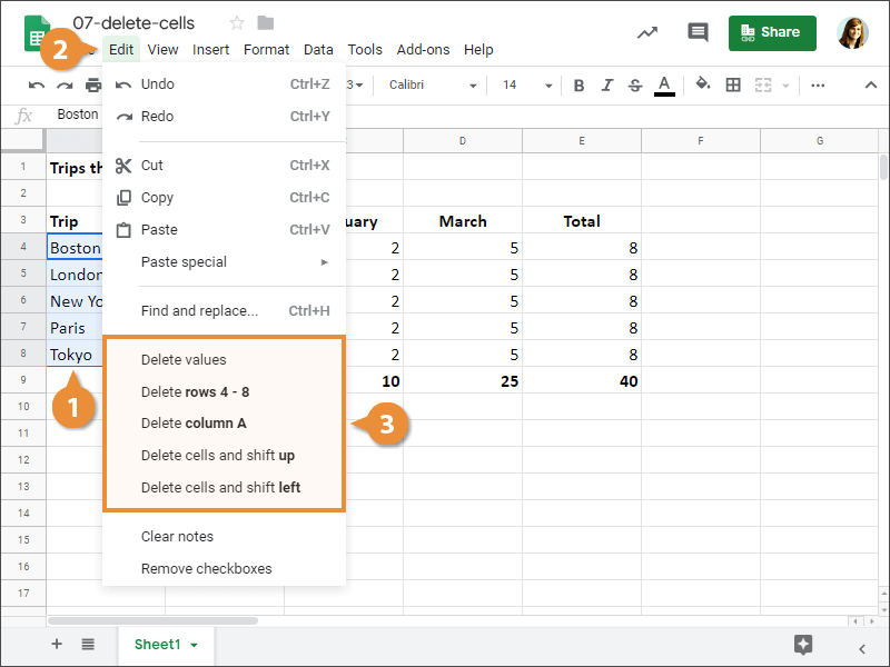 How To Delete And Shift Cells Up In Excel Amp Google Sheets Automate Excel