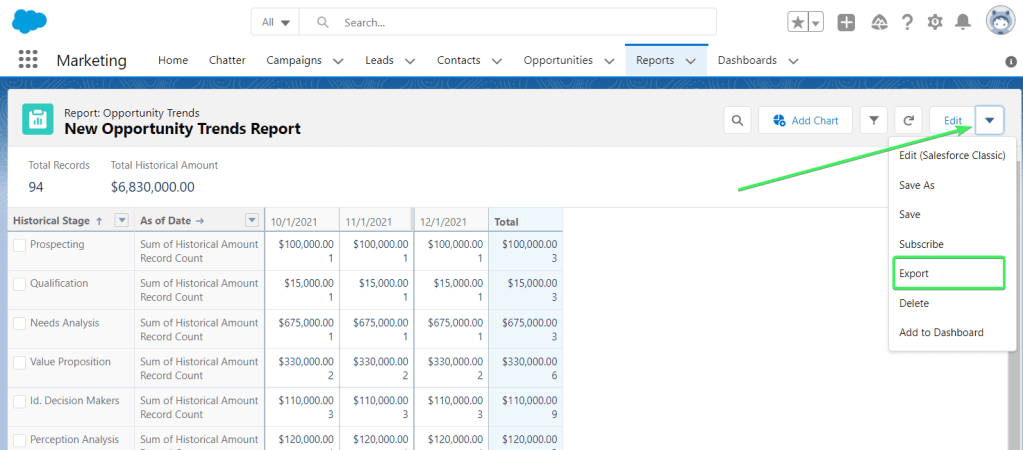 How To Export Salesforce Report To Excel Excel Web