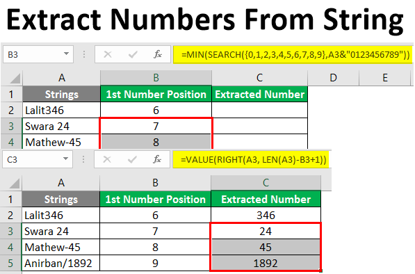 How To Extract Number Only From Text String In Excel