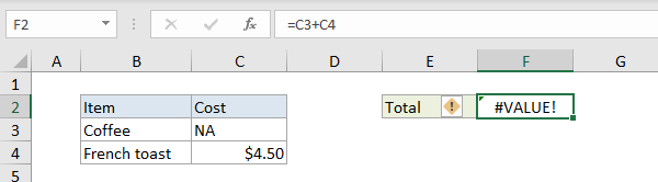 How To Fix The Value Error Excel Formula Exceljet