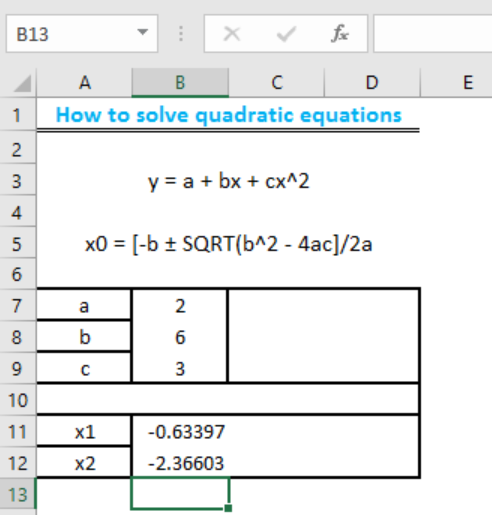 How To Graph A Quadratic Equation Using Ms Excel Youtube