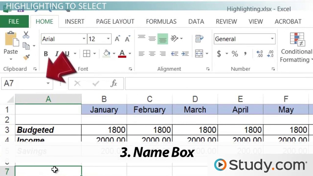 How To Highlight Cells In Excel Lesson Study Com