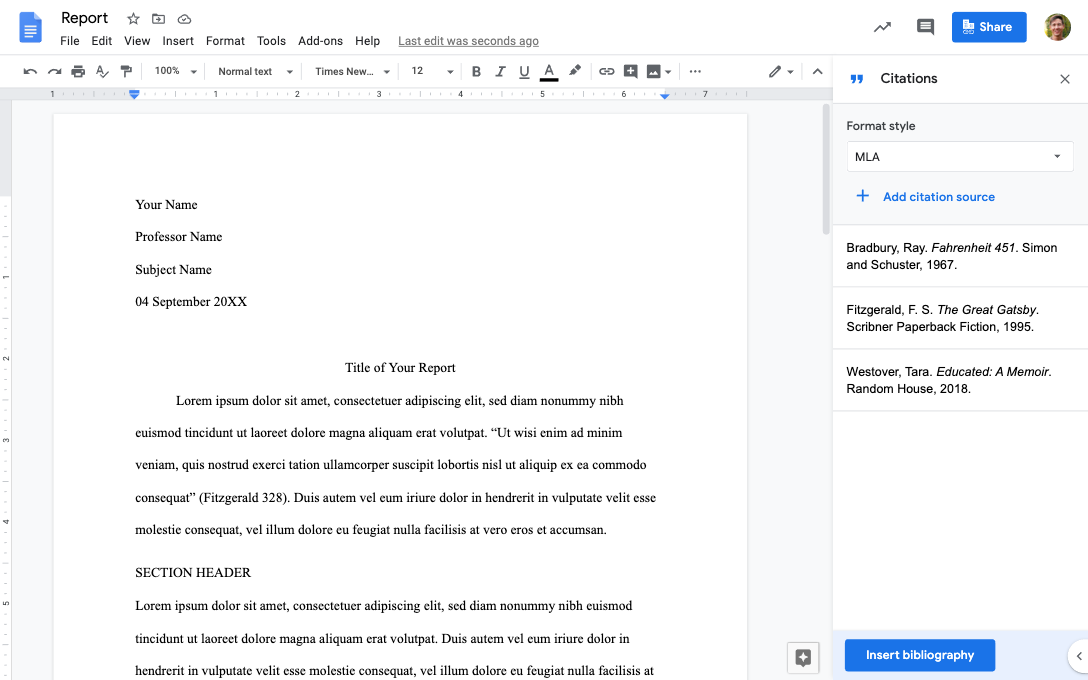 How To Insert A Citation In Google Docs Trustaca