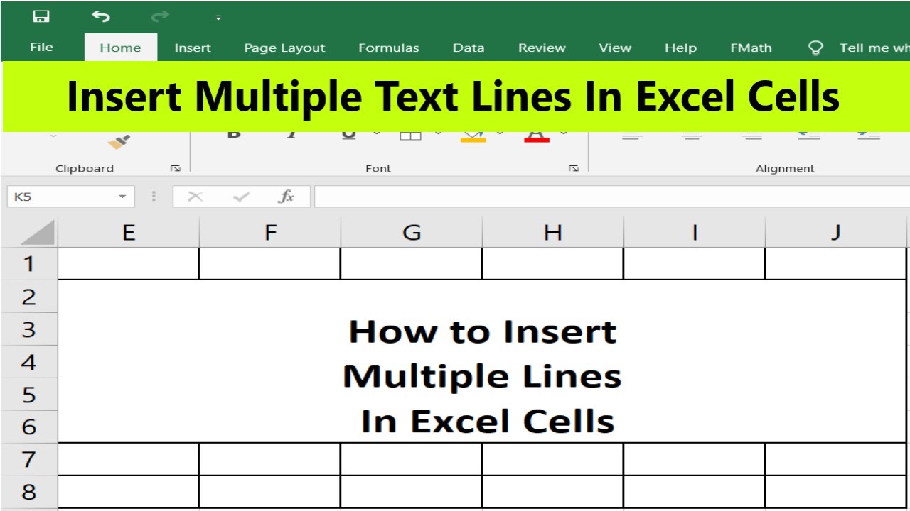 How To Insert Multiple Lines In One Cell Excel Templates Sample