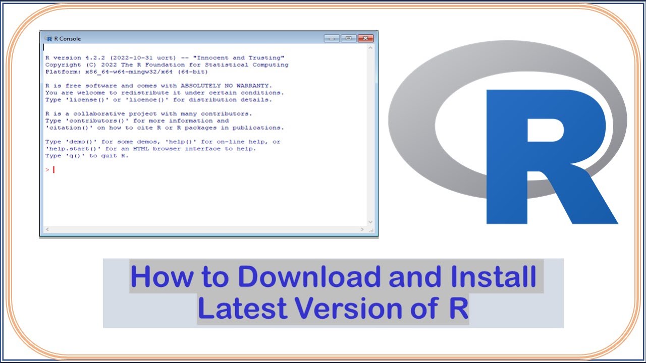 How To Install R Programming Language On Windows 10 Youtube