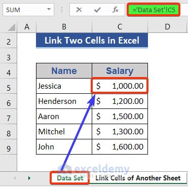 How To Link Two Cells In Excel 6 Methods Exceldemy