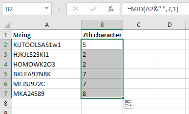 How To Quickly Extract A Nth Character From A String In Excel