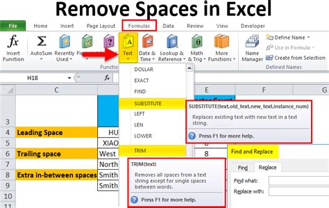 How To Remove Blank Spaces In Excel Remove Leading And Trailing Spaces Download Pdf Epub