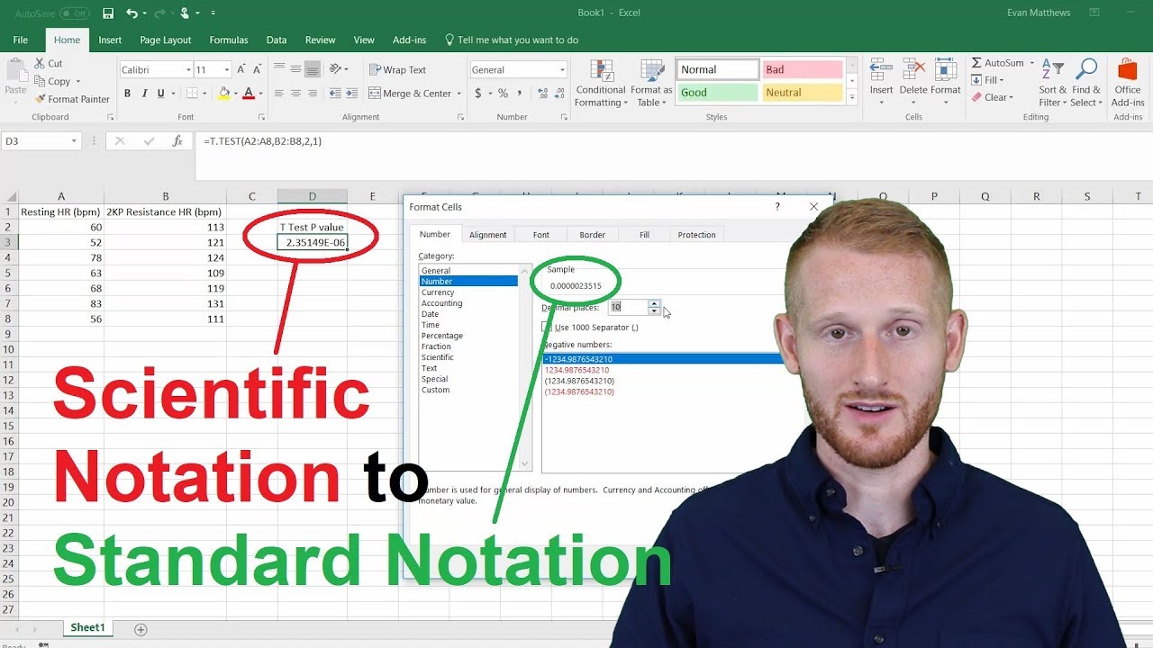 How To Remove Scientific Notation For The Numbers In Excel Sheet Youtube