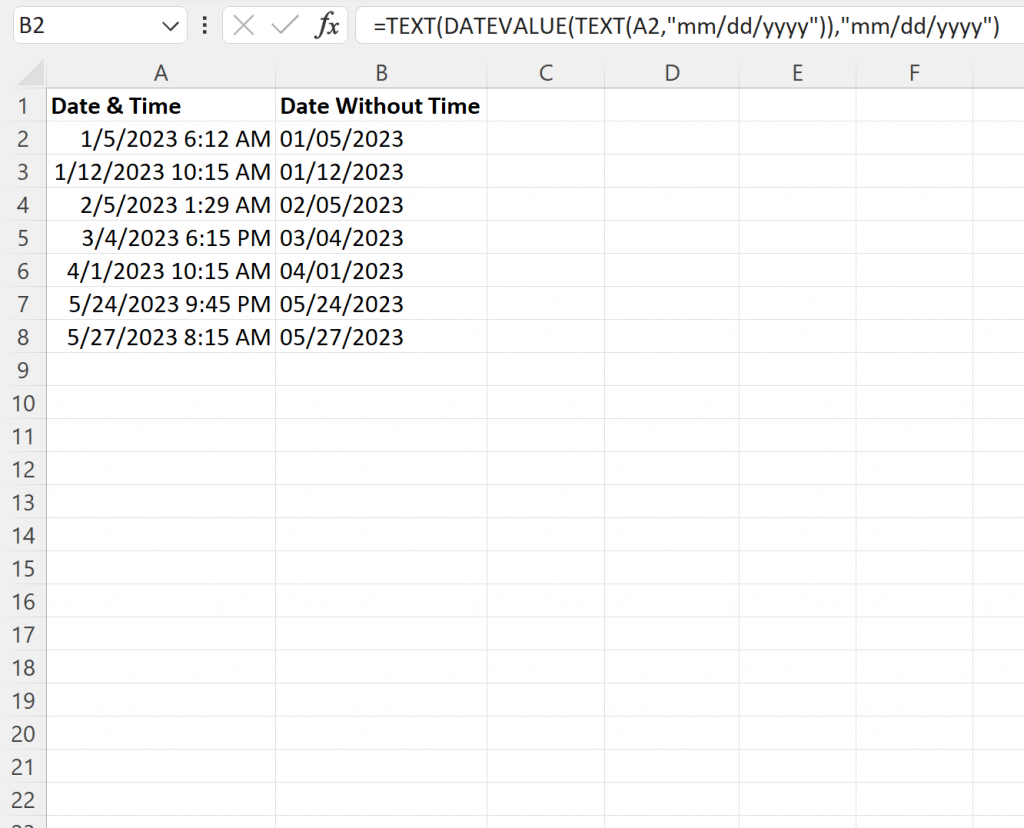 How To Remove Time From Date In Excel 6 Approaches Exceldemy