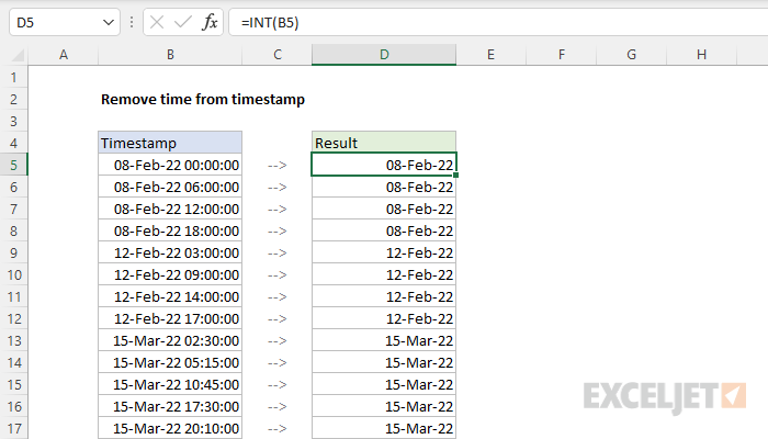 How To Remove Time From Date Timestamp In Excel Laptrinhx News