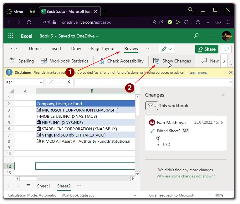 How To See The Edit History Of Microsoft Excel En Tab Tv Com