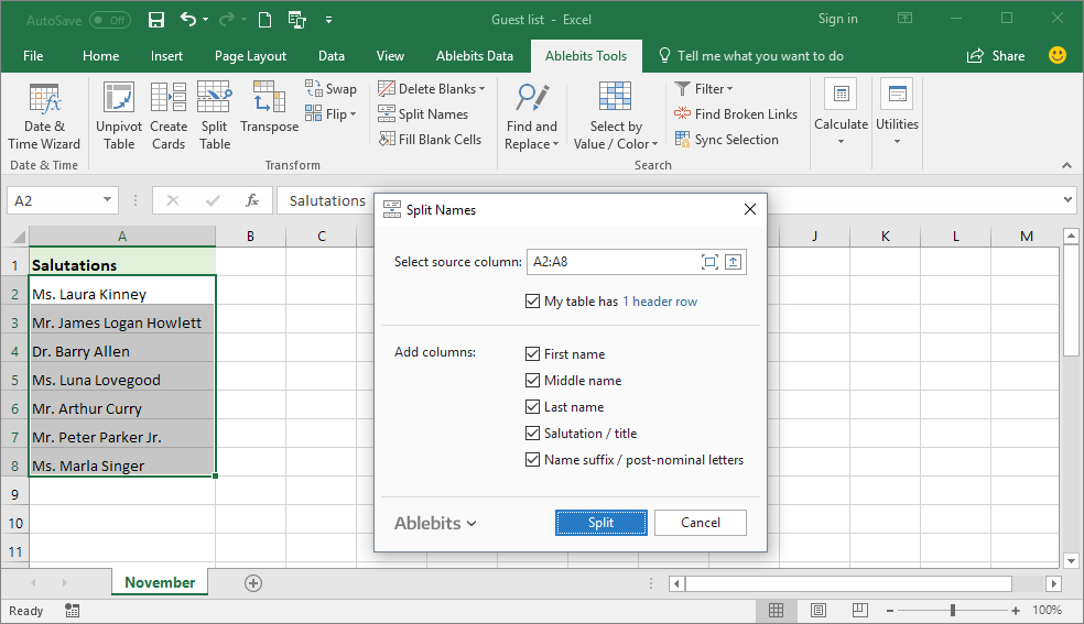 How To Separate Names In Excel 5 Methods Of Splitting Names