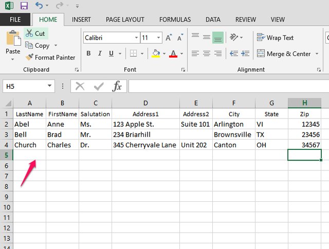 How To Set Up A Mailing List In Excel Ehow