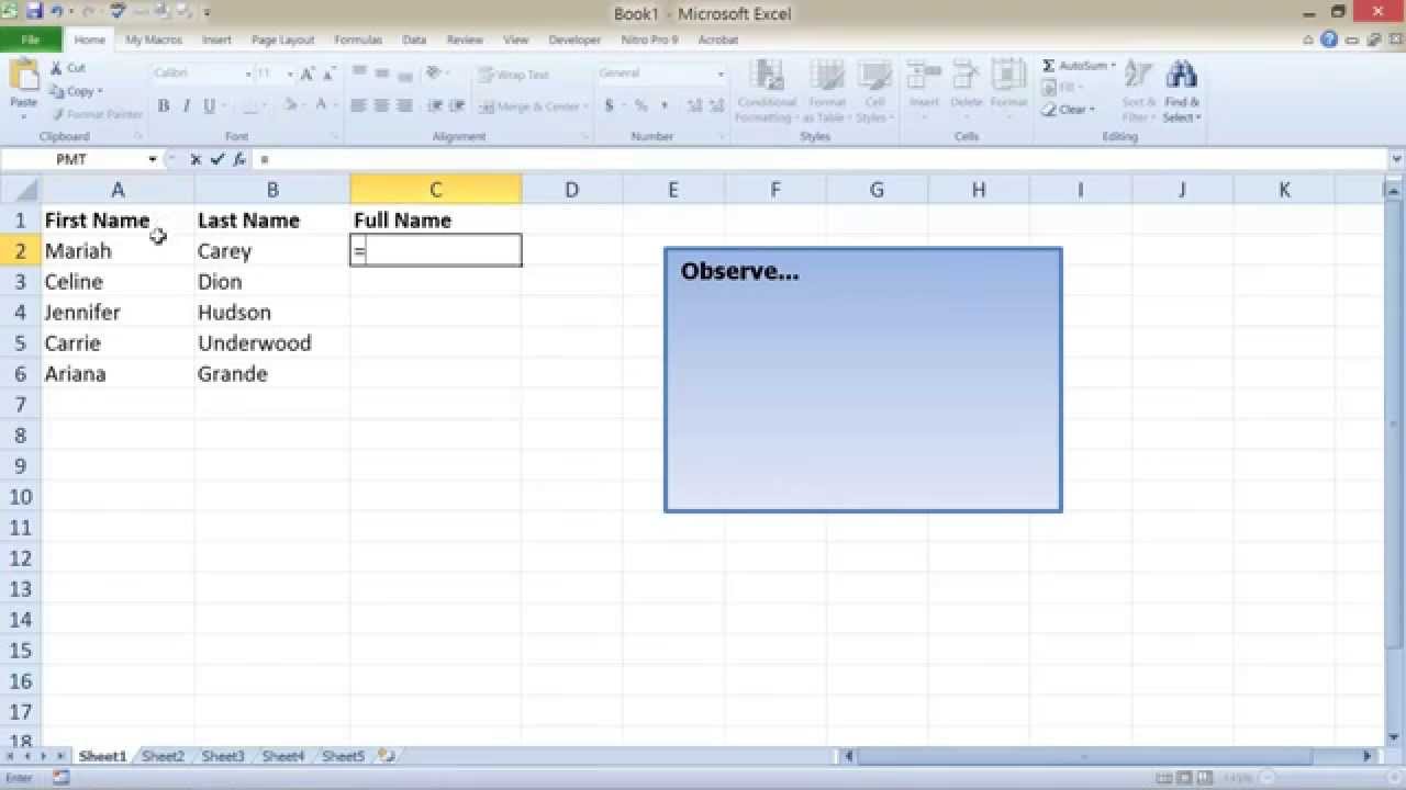 How To Split First And Last Names In Excel Youtube