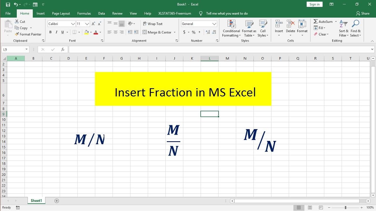 How To Use Fractions In Excel Video Tutorial