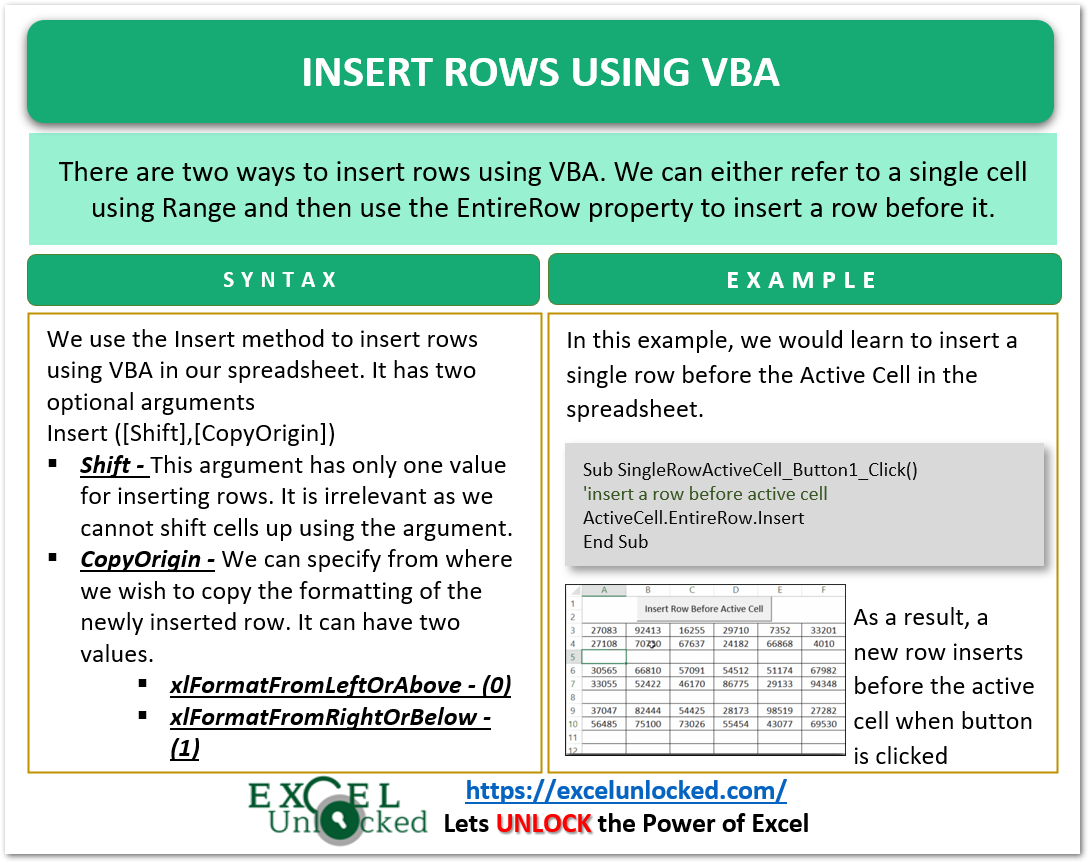 How To Work With Rows Using Vba In Excel Ultimate Guide