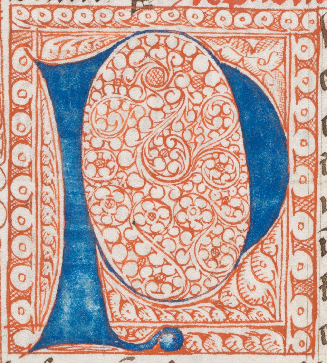 Illuminated Letter Made Of Interlace Of Plants And Knots It S Painted