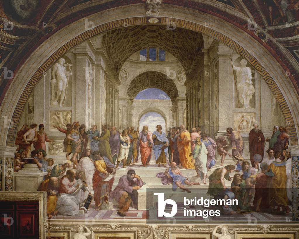 Image Of The School Of Athens 1509 10 Fresco By Raphael Raffaello Sanzio Of Urbino 1483 1520