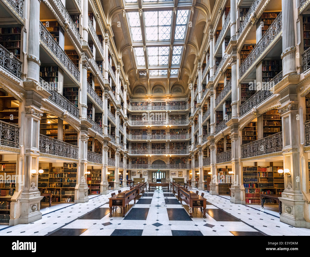 Interior Of George Peabody Library Peabody Institute Johns Hopkins University Mount Vernon